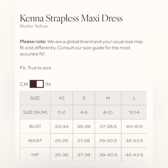 Petal and Pup - Kenna Strapless Yellow Dress (M) - Picture 4 of 4